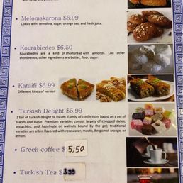 Dessert menu, Nov, 2025.