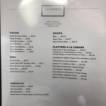 La Cabana - Updated menu - Mexican Near Me - Richmond, Virginia