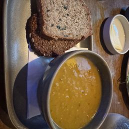 Soup of the day, roasted vegetable Soup of the day, roasted vegetable