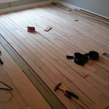 McGaughey Quality Hardwood Flooring - a hardwood floor being installed - Flooring Near Me McGaughey Quality Hardwood Flooring - a hardwood floor being installed - Flooring Near Me