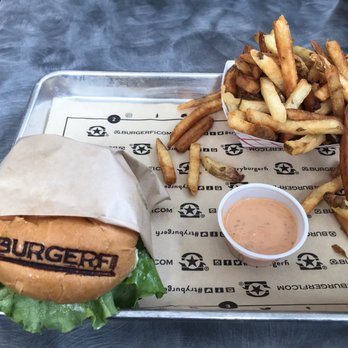 BurgerFi - Regular cheeseburger with fries. The sauce is the "house-made" sauce that automatically comes on the burger unless asked not to. - Burgers Near Me - Cuyahoga Falls, Ohio BurgerFi - Regular cheeseburger with fries. The sauce is the "house-made" sauce that automatically comes on the burger unless asked not to. - Burgers Near Me - Cuyahoga Falls, Ohio