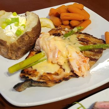 McGrath's Fish House - Trout Newport with baked potatoes and carrots as sides - great flavors! - Seafood Near Me - Salem, Oregon