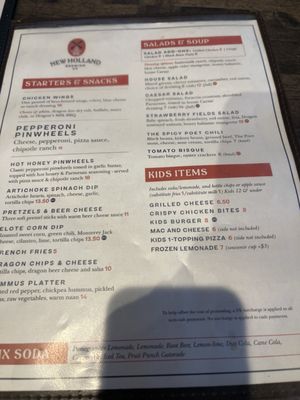 Menu photo 1 New Holland Brewing Holland, MI Menu photo 1 New Holland Brewing Holland, MI