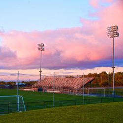 Onondaga Community College - Lazer Stadium at sunset