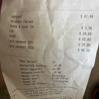 Cracker Barrel Old Country Store - Check discrepancy - Breakfast & Brunch Near Me - Chandler, Arizona
