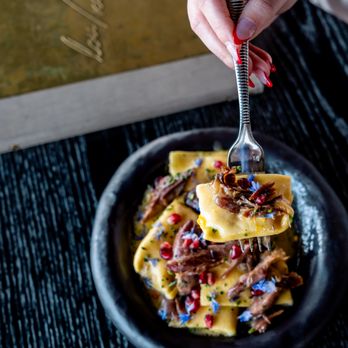 Lou/Na - KABOCHA SQUASH & DUCK AGNOLOTTI - Cocktail Bars Near Me - Nashville, Tennessee Lou/Na - KABOCHA SQUASH & DUCK AGNOLOTTI - Cocktail Bars Near Me - Nashville, Tennessee