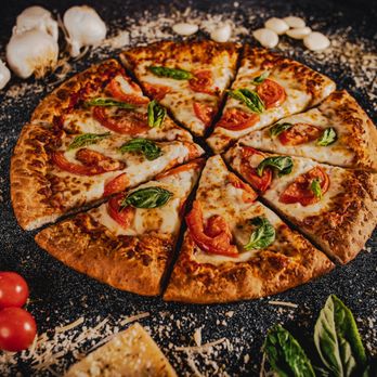 Mr. Pizza - Margarita Pizza
(tomato, basil, fresh garlic, mozzarella cheese) - Pizza Near Me - Los Angeles, California Mr. Pizza - Margarita Pizza
(tomato, basil, fresh garlic, mozzarella cheese) - Pizza Near Me - Los Angeles, California