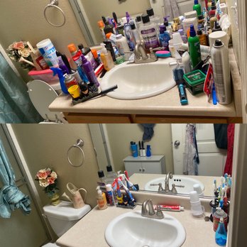 Jamie’s Cleaning - Organizing and cleaning of a small bathroom - Home Cleaning Near Me