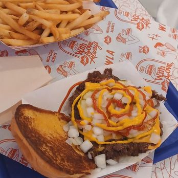 With Love Always - Smashed onion burger and fries - Burgers Near Me - Las Vegas, Nevada With Love Always - Smashed onion burger and fries - Burgers Near Me - Las Vegas, Nevada