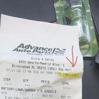 Advance Auto Parts - pretty sure this is his name - Auto Parts & Supplies Near Me - Birmingham, Alabama Advance Auto Parts - pretty sure this is his name - Auto Parts & Supplies Near Me - Birmingham, Alabama