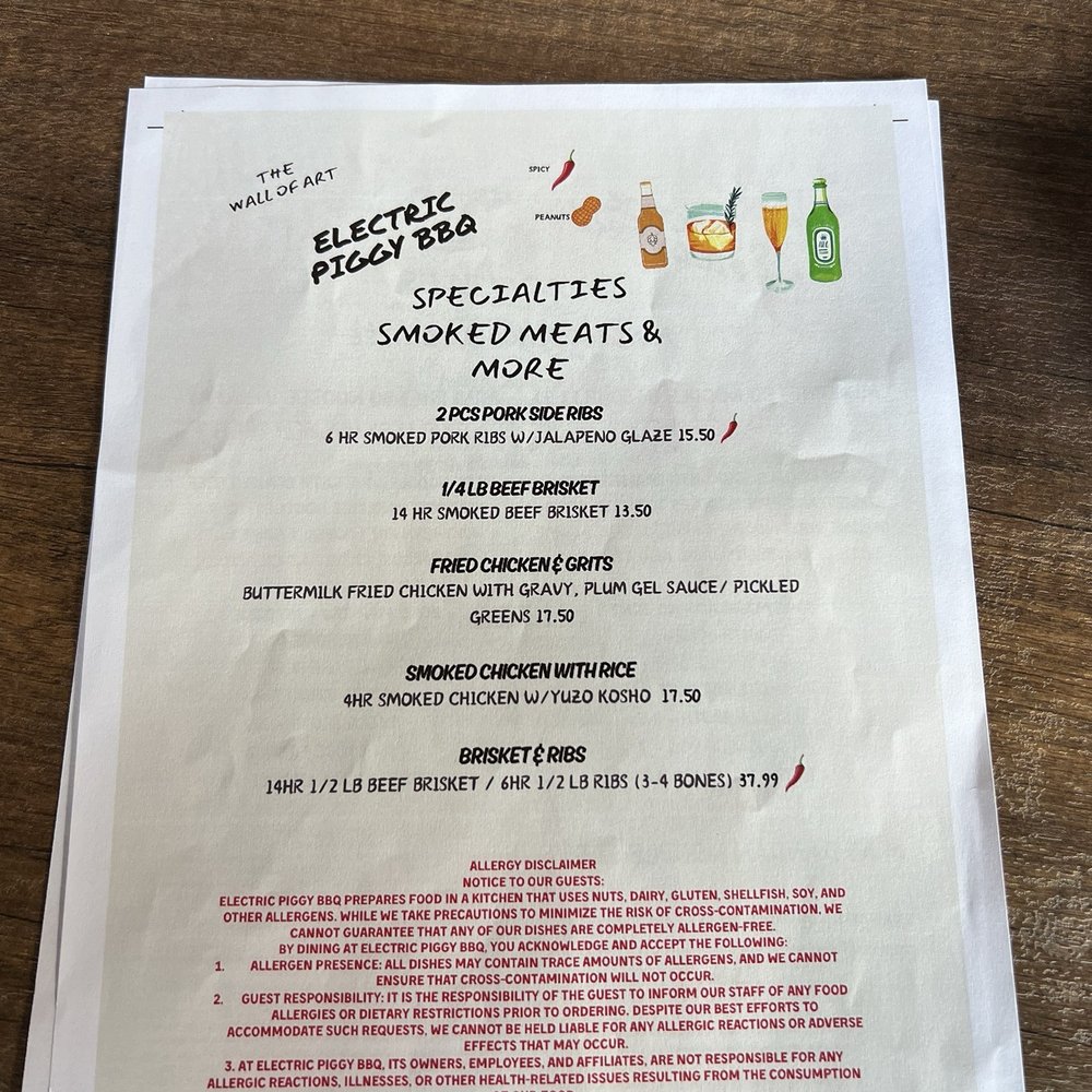 Electric Piggy BBQ - menu - Barbeque Near Me - Markham, Ontario Electric Piggy BBQ - menu - Barbeque Near Me - Markham, Ontario