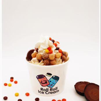 Roll Roll Ice Cream - Reese's Peanut Butter - Ice Cream & Frozen Yogurt Near Me - Syracuse, New York Roll Roll Ice Cream - Reese's Peanut Butter - Ice Cream & Frozen Yogurt Near Me - Syracuse, New York