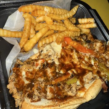 Hungry AF - Jerk Chicken Philly sandwich - Burgers Near Me - Atlanta, Georgia
