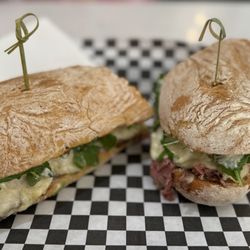 Rock Kitchen & Creamery - SPICY HOUSE ROIAST BEEF* with cheddar cheese, and the mayo has horseradish