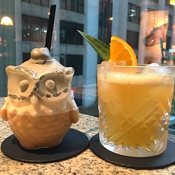 The Envoy - Owl and Mai Tai drinks - Cocktail Bars Near Me - Hong Kong, HK