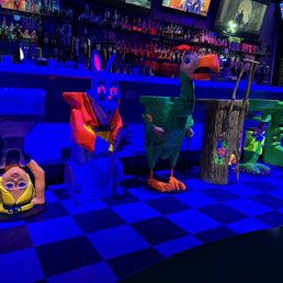 a group of animated figures