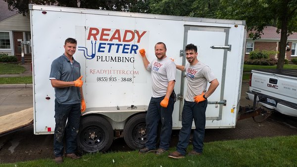 Top-rated Hydro Jetting Service - Blast Away Stubborn Clogs with Ready Jetter Plumbing - Traditional drain cleaning methods are not enough for persistent drain clogs that just won't budge. Our hydro jet drain cleaning service is a mighty solution for severe clogs caused by tree root intrusions or excessive buildup. For this process, we use a commercial-grade hydro jet that generates a highly pressurized stream of water, typically ranging from 15,000 to 20,000 PSI (pounds per square inch). 

This pressurized water is channeled through a nozzle inserted into your drain line. Our technician maneuvers the nozzle to target the clog directly. The forceful water blasts break up and remove a variety of debris, such as mineral deposits, sludge, and dirt particles.

Unlike traditional drain snakes or augers, hydro-jetting provides more thorough cleaning, scouring your pipes from top to bottom and leaving them virtually free of buildup. This powerful technique not only clears existing clogs but also helps prevent future blockages. Let us restore optimal drainage flow and keep your plumbing system operating at peak efficiency.

Call us today or drop a message to receive a free quote.