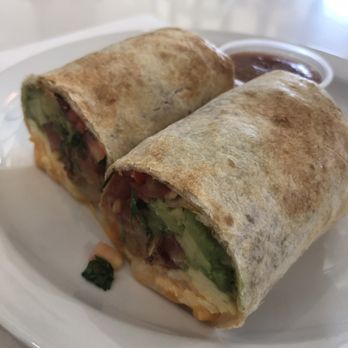 Cafe Dulce - Legendary Breakfast Burrito, avocado subbed in for bacon - Coffee & Tea Near Me - Los Angeles, California