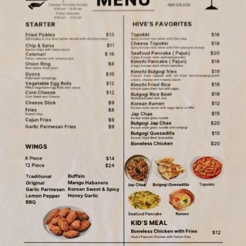 Hive - Food menu - Korean Near Me - San Diego, California Hive - Food menu - Korean Near Me - San Diego, California