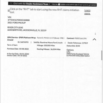Rountree Moore Ford - Finance manager lied about the miles to warranty company make me believe I was getting coverage to 136k - Car Dealers Near Me - Lake City, Florida Rountree Moore Ford - Finance manager lied about the miles to warranty company make me believe I was getting coverage to 136k - Car Dealers Near Me - Lake City, Florida