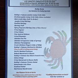 Bobby Chez - Menu