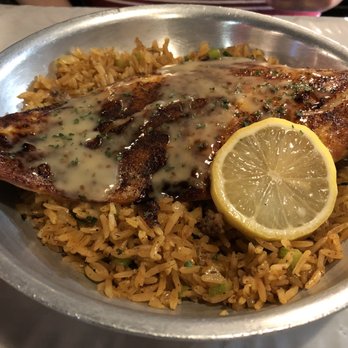 Crazee Crab - Grilled TX Redfish with dirty rice - Seafood Near Me - Grand Prairie, Texas
