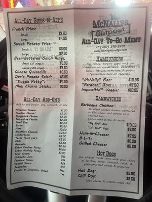 Menu photo 6 McNally's Burger Kernville, CA Menu photo 6 McNally's Burger Kernville, CA