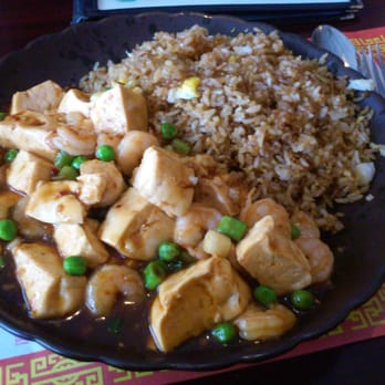 New Golden Star - egg fried rice, tofu with baby shrimp... taste blah, rice is stale.. - Chinese Near Me - New York, New York