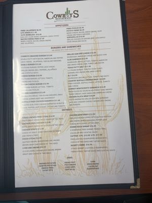 Menu photo 3 Cowboys Restaurant Krum, TX