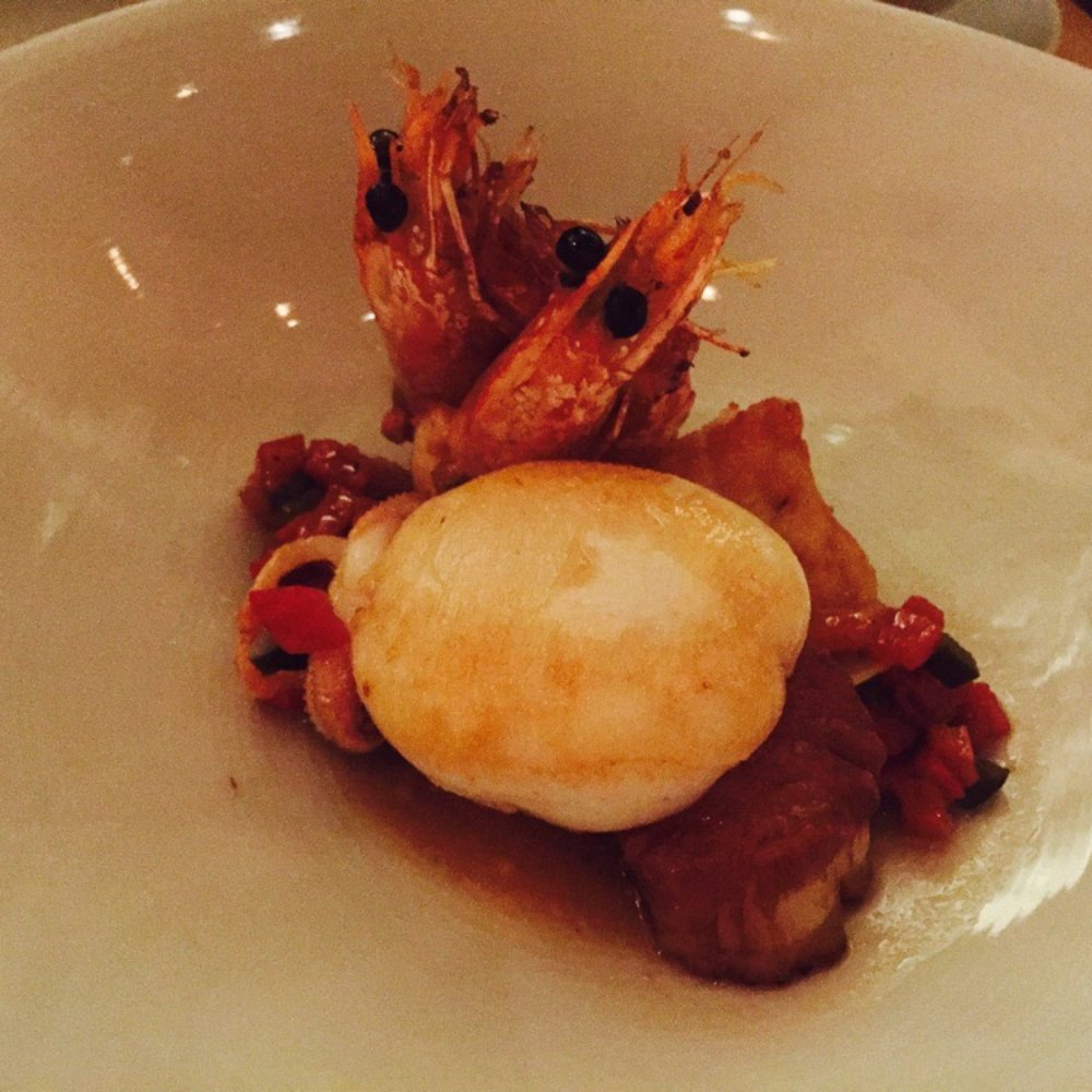Meadowsweet - Plancha Marina (Monkfish, Scallop, Seppiolini, Head on Shrimp,Piperada & Aioli) - New American Near Me - Brooklyn, New York Meadowsweet - Plancha Marina (Monkfish, Scallop, Seppiolini, Head on Shrimp,Piperada & Aioli) - New American Near Me - Brooklyn, New York