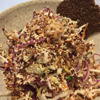 Laneway Greens - Chicken salad - wombok, cabbage, carrot, crispy shallots, sesame, crunchy quinoa, bean sprouts, linseed cracker, coriander, mint - Salad Near Me - Melbourne, VIC