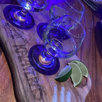 Kalaveras - Patron shots, they give you a decent amount - New Mexican Cuisine Near Me - Long Beach, California