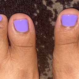 Jelly pedicure/ gel lavender nail polish