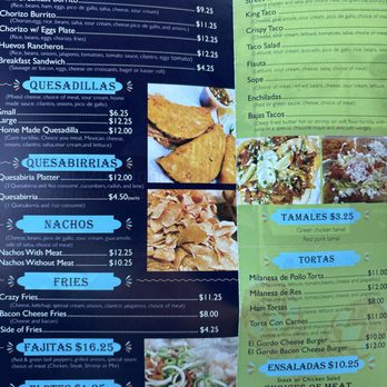 El Gordo Bros - Menu - Mexican Near Me - Collegeville, Pennsylvania