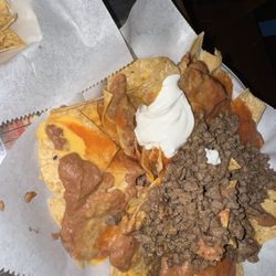 Taqueria El Rancho - Loaded nachos with carne asada