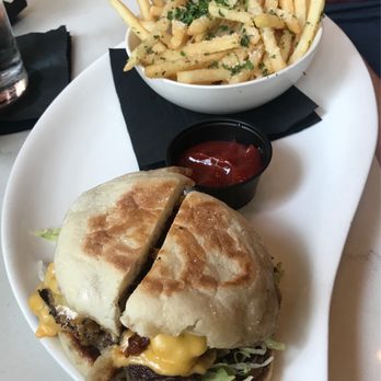 TRIS - Happy Hour Burger + Truffle Fries - New American Near Me - The Woodlands, Texas TRIS - Happy Hour Burger + Truffle Fries - New American Near Me - The Woodlands, Texas