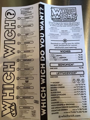 Menu photo 2 Which Wich Raleigh, NC Menu photo 2 Which Wich Raleigh, NC