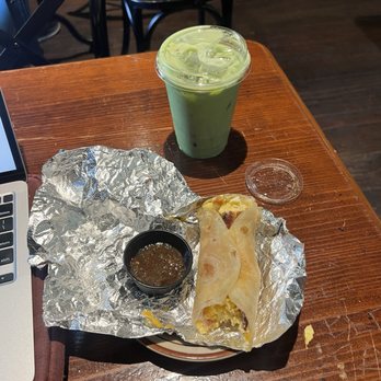 Fount Board and Table - Breakfast taco with tortilla from las palmas - Coffee & Tea Near Me - Dallas, Texas