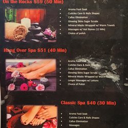 Nails & Lounge - Pedicure menu