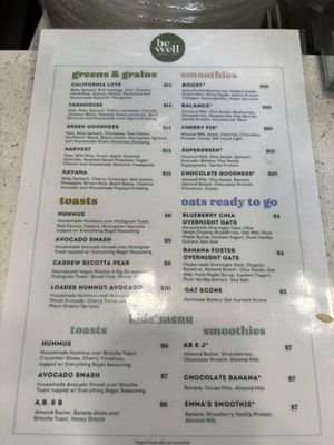Menu photo 1 be well cafe Rutherford, NJ