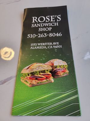 Menu photo 5 Rose’s Sandwich Shop Alameda, CA Menu photo 5 Rose’s Sandwich Shop Alameda, CA