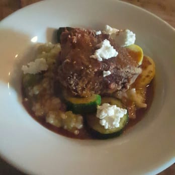 The Black Birch - Fried shortrib with zucchini and risotto - New American Near Me - Kittery, Maine The Black Birch - Fried shortrib with zucchini and risotto - New American Near Me - Kittery, Maine