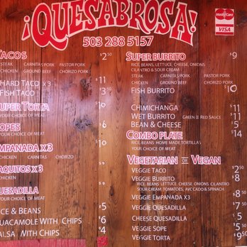 Quesabrosa - Updated prices on menu due to CoVid plague - Mexican Near Me - Portland, Oregon