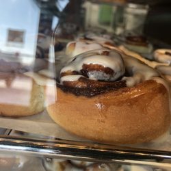 Fresh Bakery - Cinnamon buns through the glass