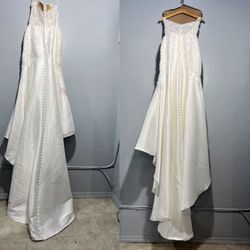 Magic Touch Cleaners - Wedding dress back before and after