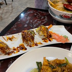 Thai's Joy - What's left of our Sushi rolls for appetizers; very good.