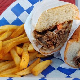 Philly and fries Philly and fries