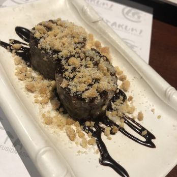 Takumi Sushi - Nutella sushi (but it's NOT nutella!) I do NOT recommend it haha looks good but tastes like pure rice - Japanese Near Me - Montreal, Quebec Takumi Sushi - Nutella sushi (but it's NOT nutella!) I do NOT recommend it haha looks good but tastes like pure rice - Japanese Near Me - Montreal, Quebec