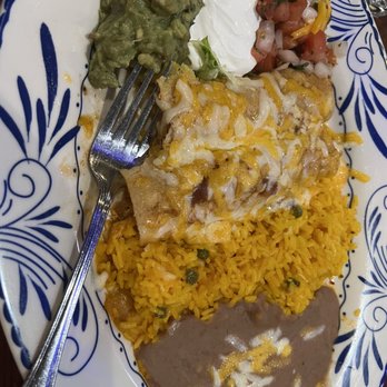 Guapo's Cocina & Bar - Chicken enchiladas. I got the red sauce with it instead of green sauce. - Mexican Near Me - Washington, DC, District of Columbia
