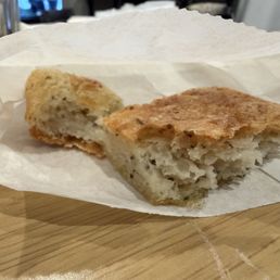 The bread is undercooked / basically raw The bread is undercooked / basically raw